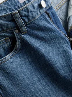 Konische Baumwoll-Jeans mit geradem Bein