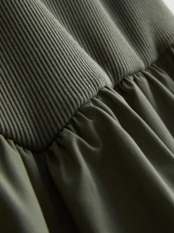 Korsagen-Minikleid aus Baumwollmischung