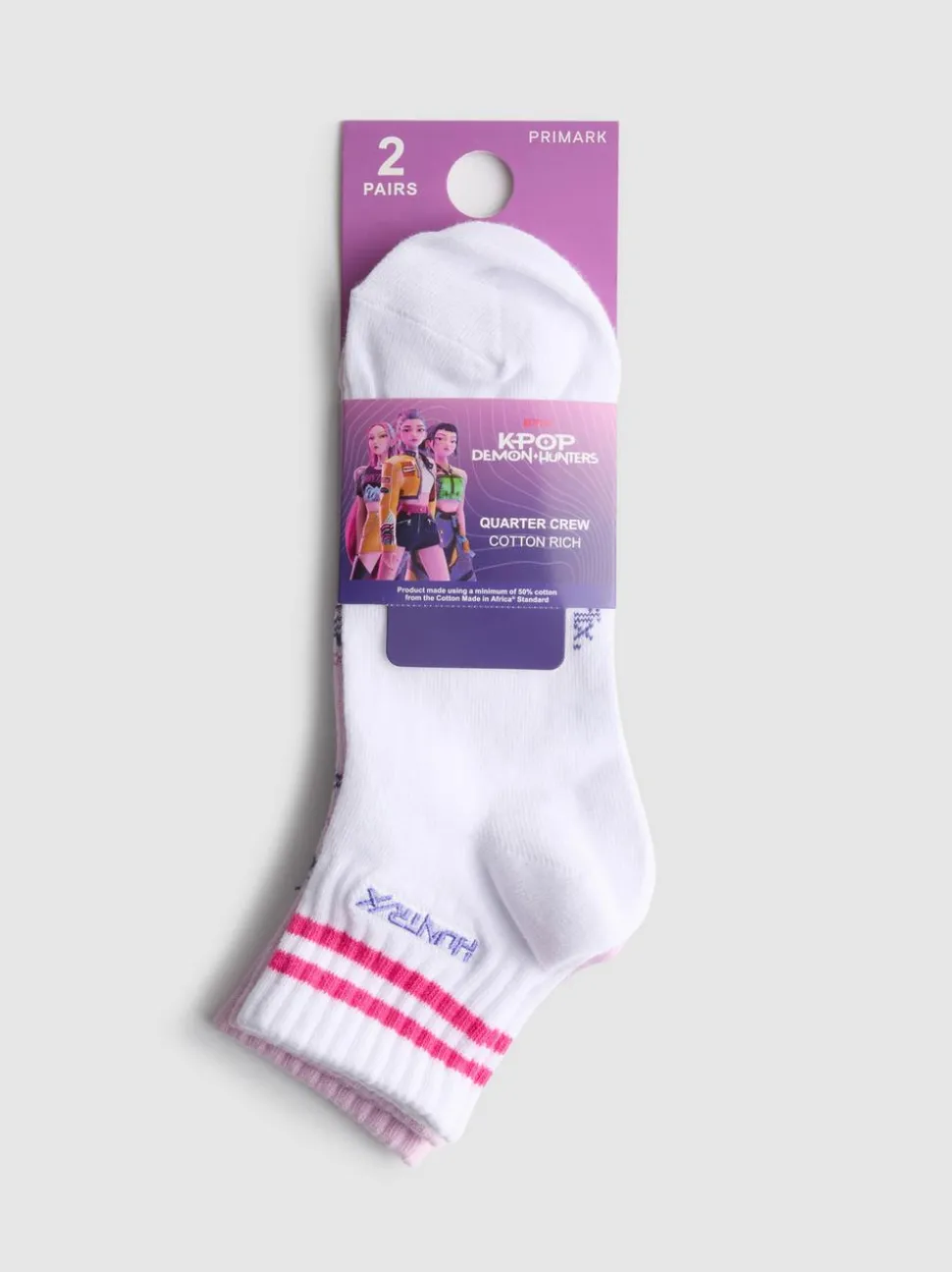 „KPop Demon Hunters“ Crew-Socken aus Baumwolle, 2er-Pack