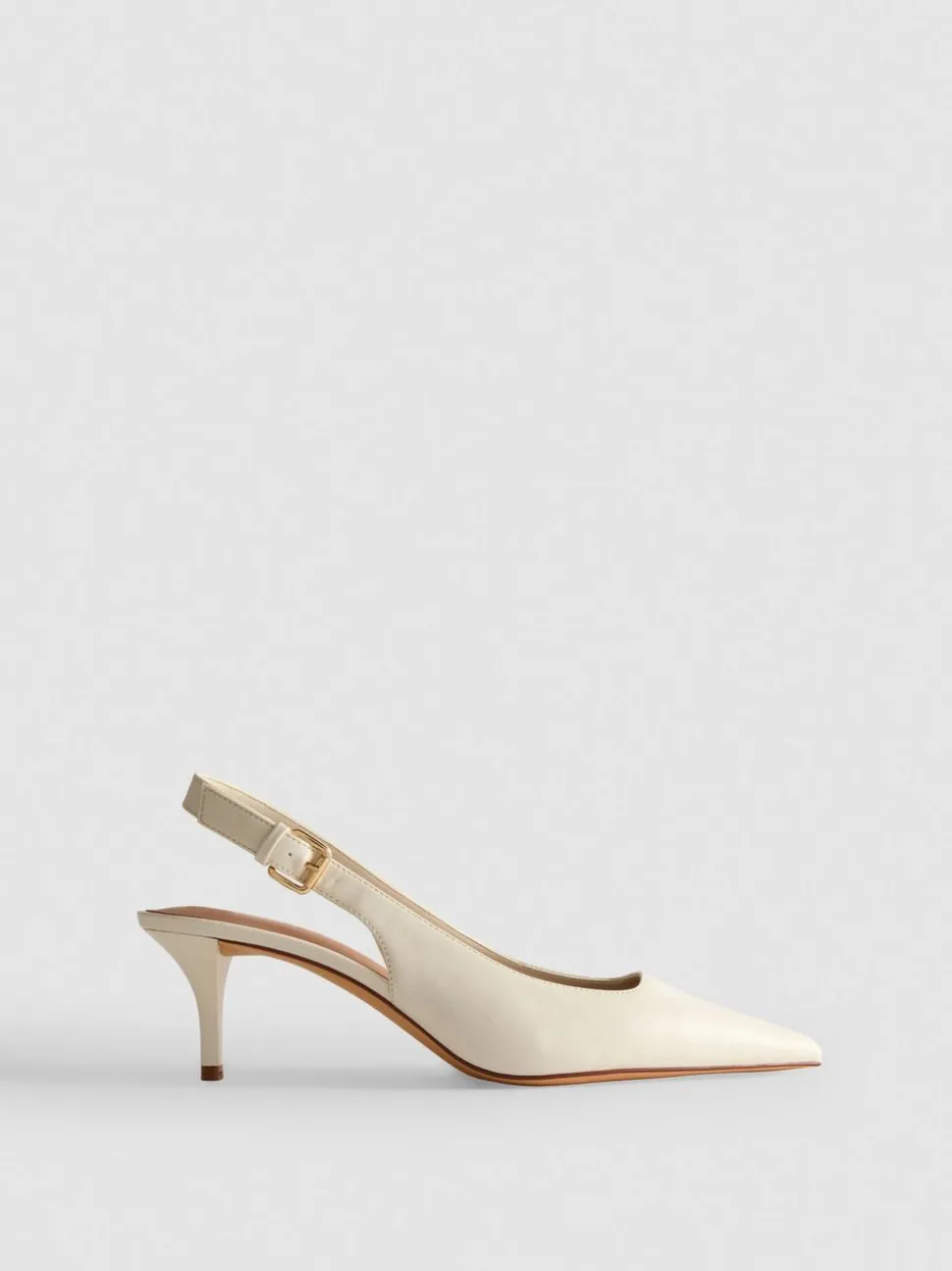 Kunstleder-Pumps mit Schnalle