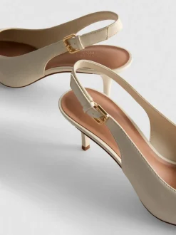 Kunstleder-Pumps mit Schnalle