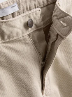 Kurze Jeans mit weitem Bein