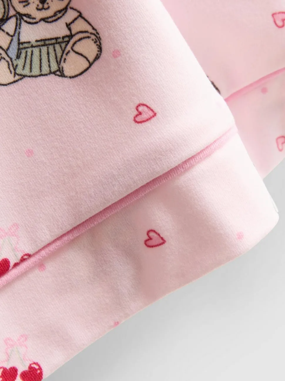 Kurzer Boyfriend-Schlafanzug mit Teddybär-Print