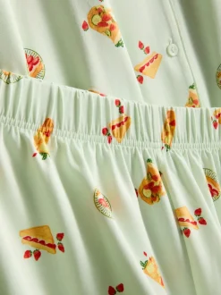 Kurzer Boyfriend-Schlafanzug mit Print