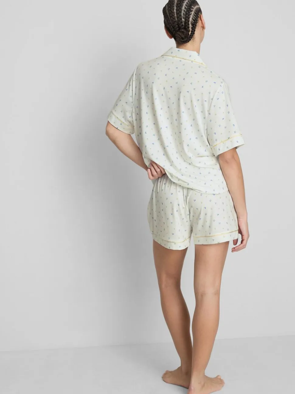 Kurzer Boyfriend-Schlafanzug mit Print