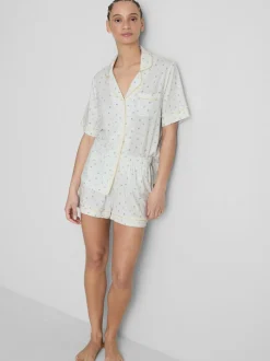 Kurzer Boyfriend-Schlafanzug mit Print