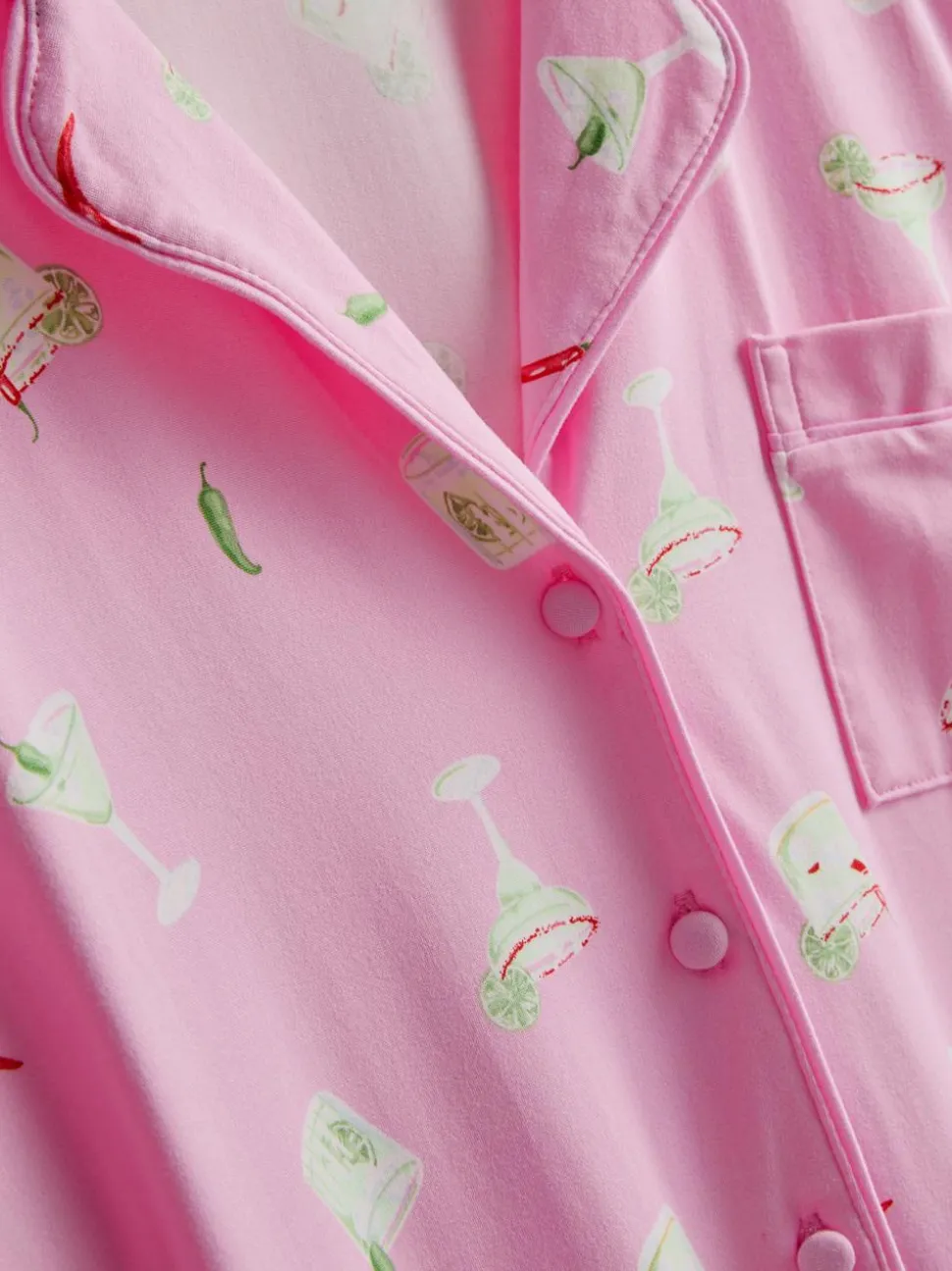 Kurzer Boyfriend-Schlafanzug mit Print