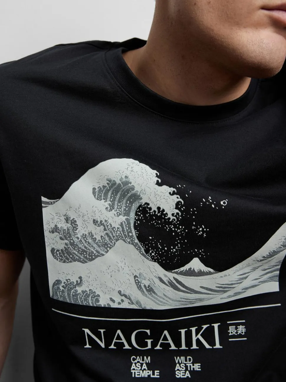 Kurzer „Die große Welle vor Kanagawa“ Schlafanzug