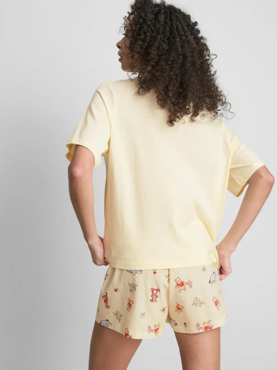 Kurzer „Disney Winnie Puuh“ Baumwoll-Schlafanzug mit Print
