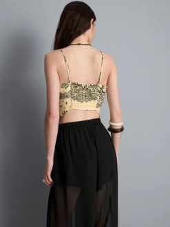 Kurzes Bandana-Top mit Paisleymuster