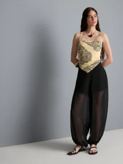 Kurzes Bandana-Top mit Paisleymuster