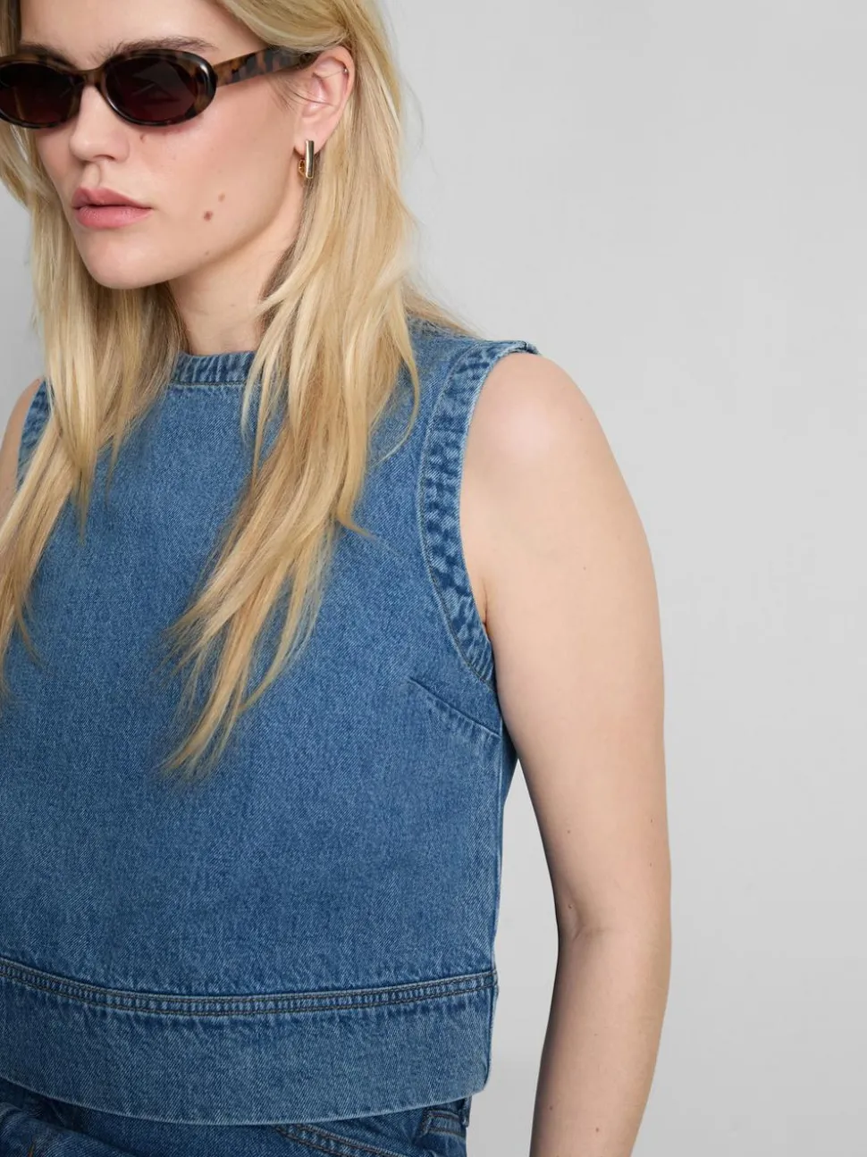 Kurzes Denim-Top