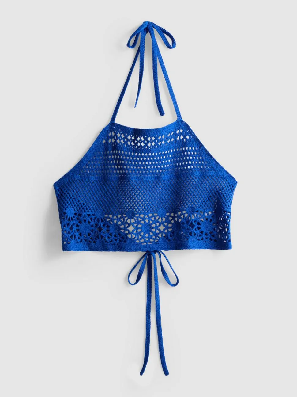 Kurzes Häkeltop mit Neckholder