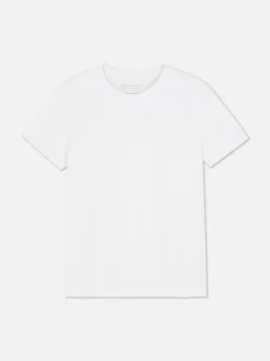 Kurzärmeliges Essential-T-Shirt mit Rundhalsausschnitt