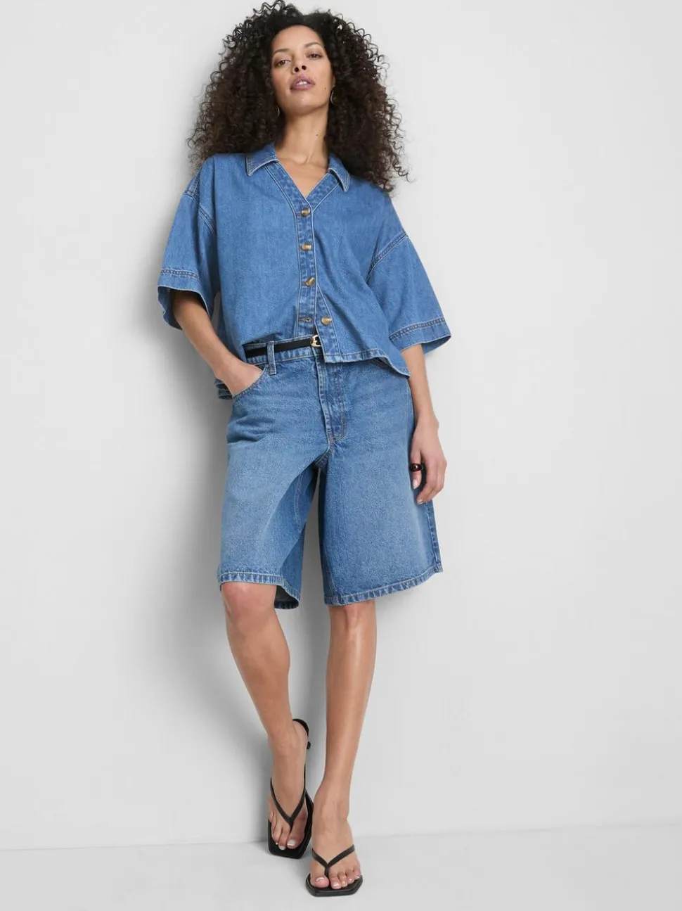 Kurzärmeliges Jeanshemd