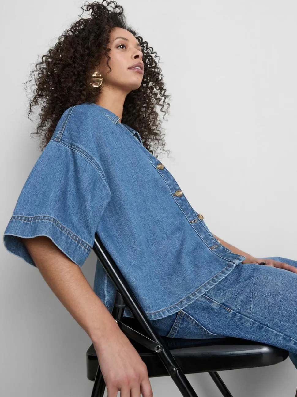 Kurzärmeliges Jeanshemd