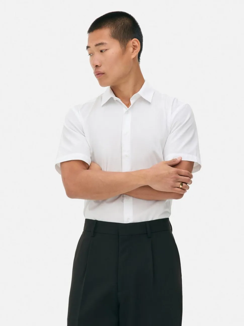 Kurzärmeliges Slim-Fit-Hemd
