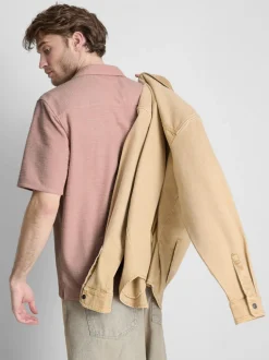 Kurzärmeliges, strukturiertes Shirt