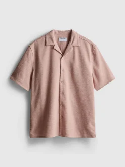 Kurzärmeliges, strukturiertes Shirt