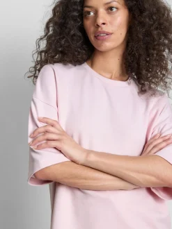 Kurzärmeliges Sweatshirt mit überschnittenen Schultern