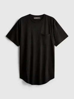 Langes T-Shirt mit aufgesetzter Tasche