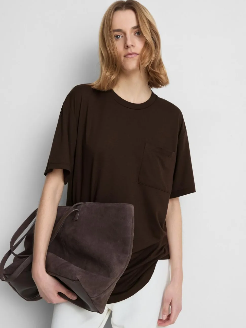 Langes T-Shirt mit Rundhalsausschnitt