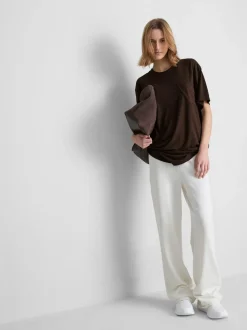 Langes T-Shirt mit Rundhalsausschnitt