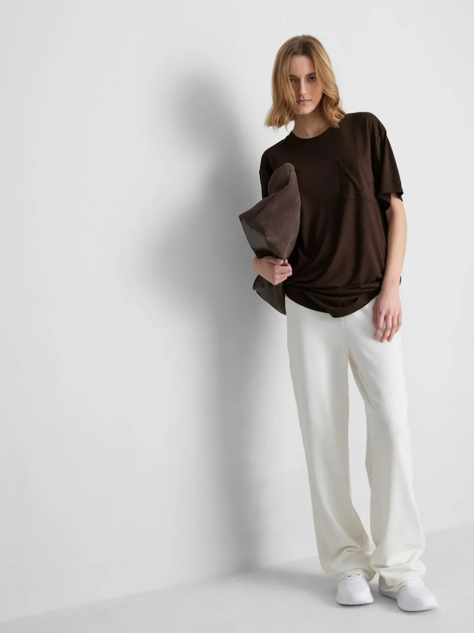 Langes T-Shirt mit Rundhalsausschnitt