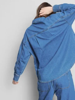 Legers Denim-Hemd aus Baumwolle
