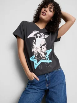 „Lisa“ T-Shirt aus reiner Baumwolle mit Grafik