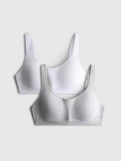 „Love to Lounge“ Bralette-BH aus Baumwolle, 2er-Pack