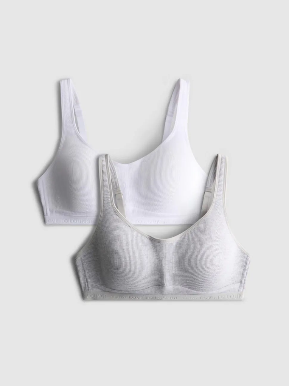 „Love to Lounge“ Bralette-BH aus Baumwolle, 2er-Pack
