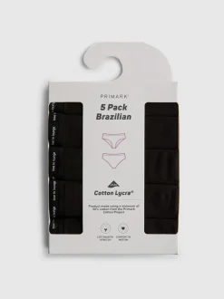 „Love To Lounge“ Brazil-Slips mit hohem Baumwollanteil, 5er-Pack