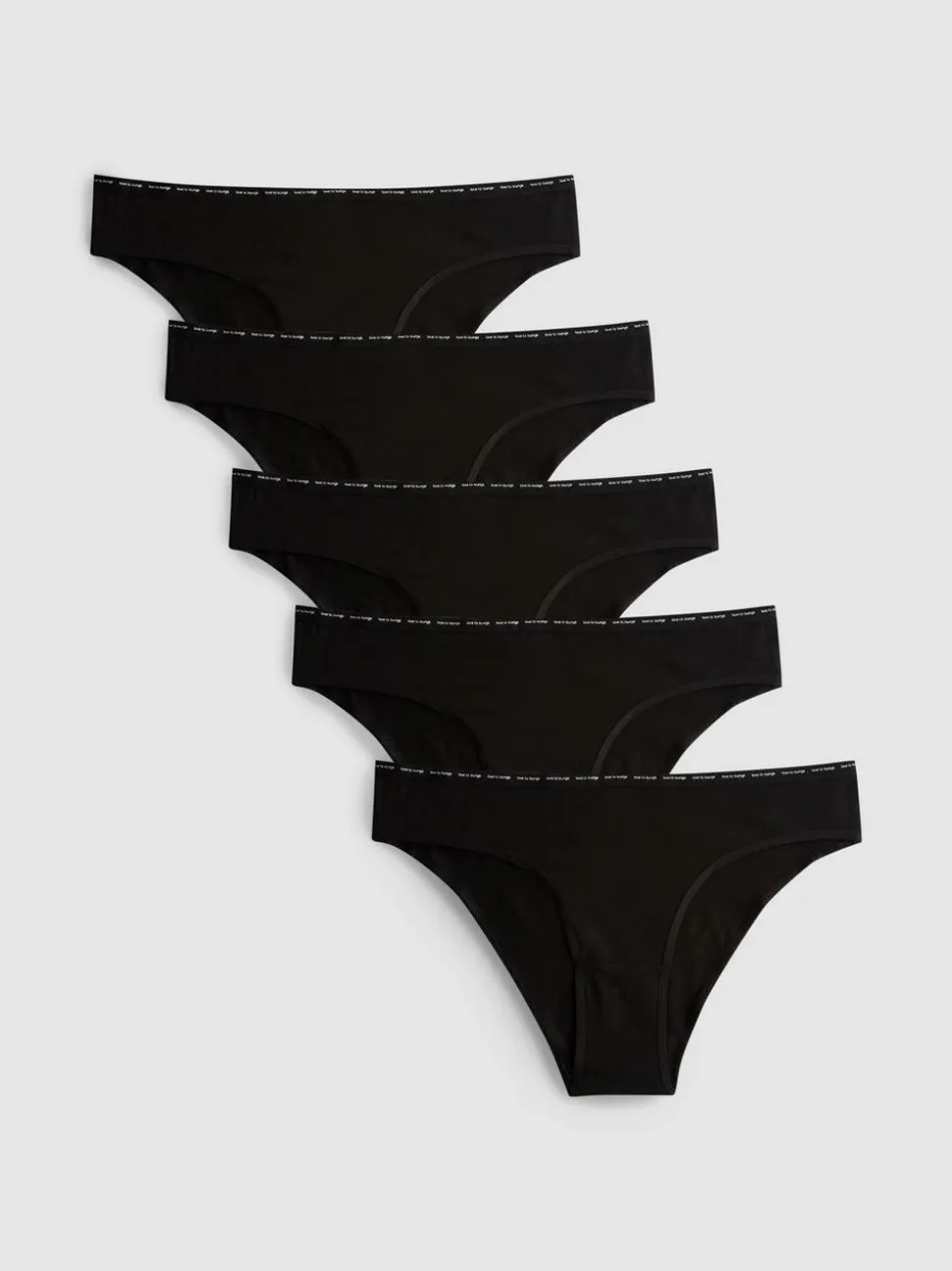 „Love To Lounge“ Brazil-Slips mit hohem Baumwollanteil, 5er-Pack