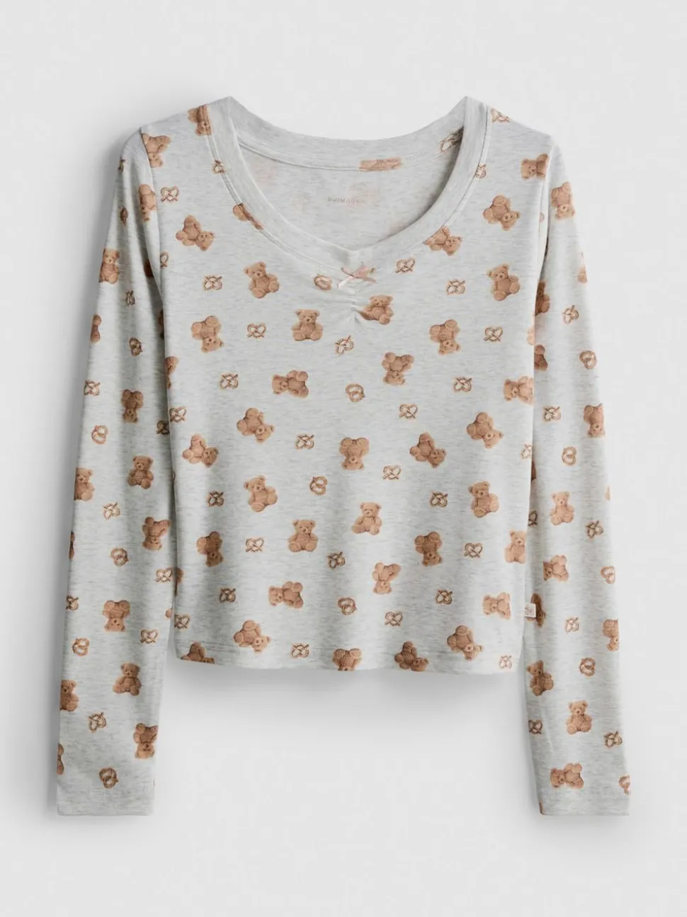 „Love To Lounge“ Langarmshirt mit Bären-Print