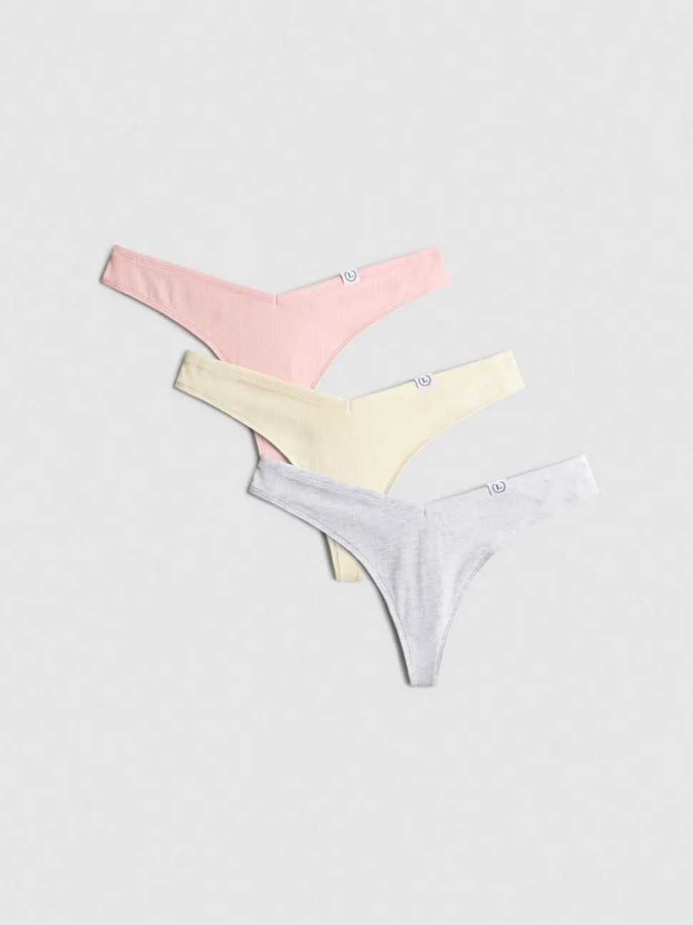 „Love To Lounge“ Miami-Tangas mit hohem Baumwollanteil, 3er-Pack