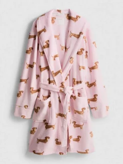 „Love To Lounge“ Midi-Bademantel mit Print