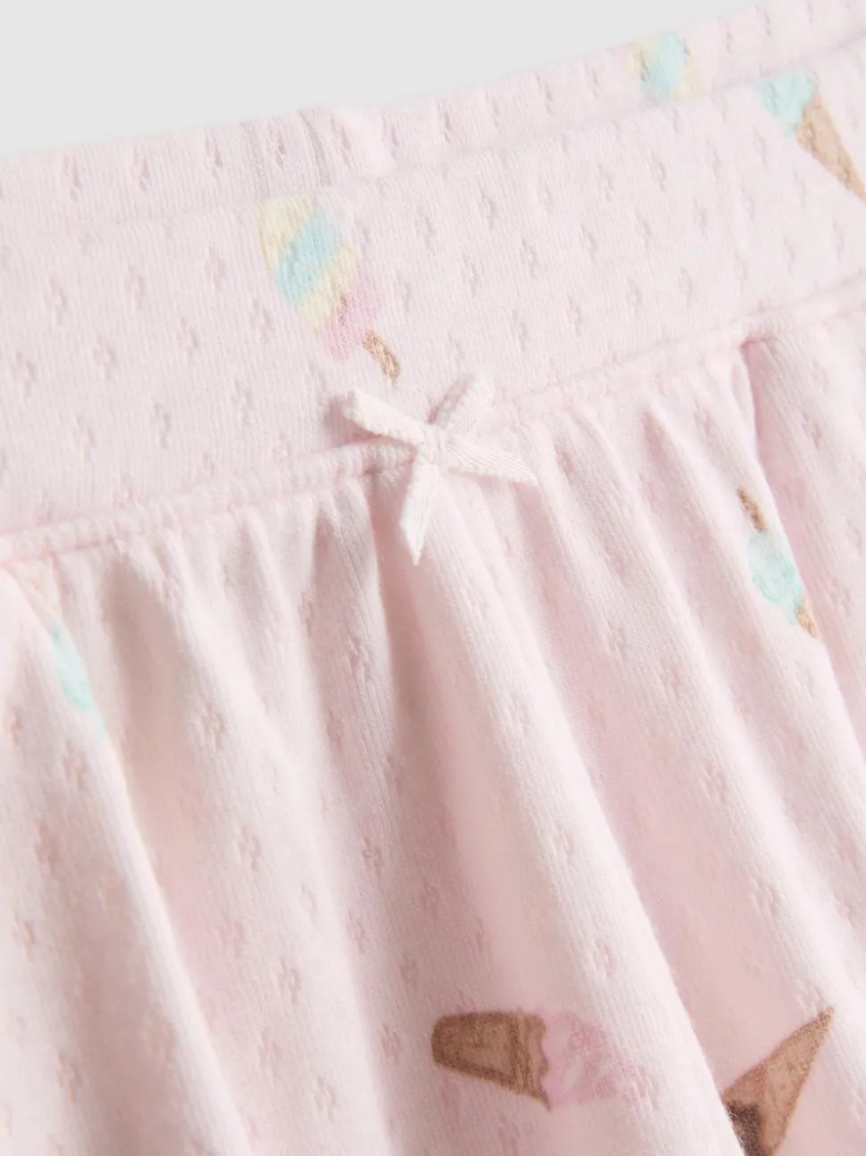 „Love To Lounge“ Schlafanzugshorts mit Eiscreme-Print und Rüschen