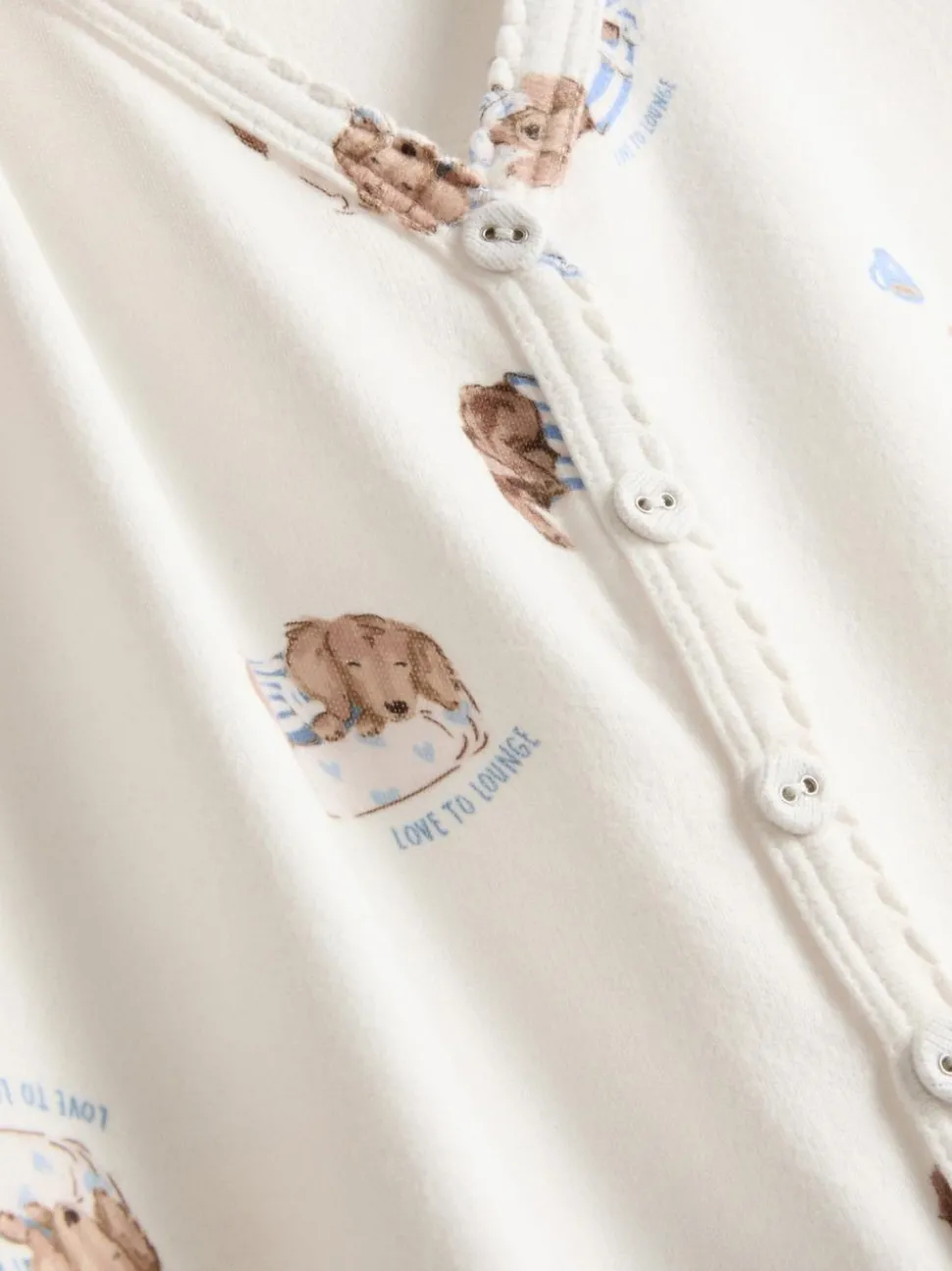 „Love To Lounge“ Schlaf-Jumpsuit mit Hunde-Print