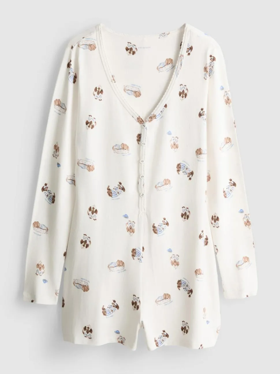 „Love To Lounge“ Schlaf-Jumpsuit mit Hunde-Print