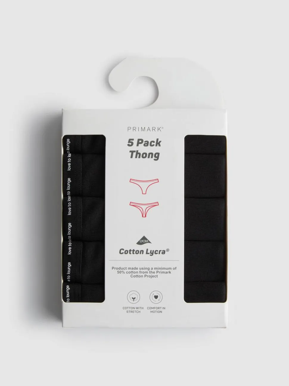 „Love To Lounge“ Tangas mit hohem Baumwollanteil, 5er-Pack