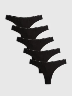 „Love To Lounge“ Tangas mit hohem Baumwollanteil, 5er-Pack