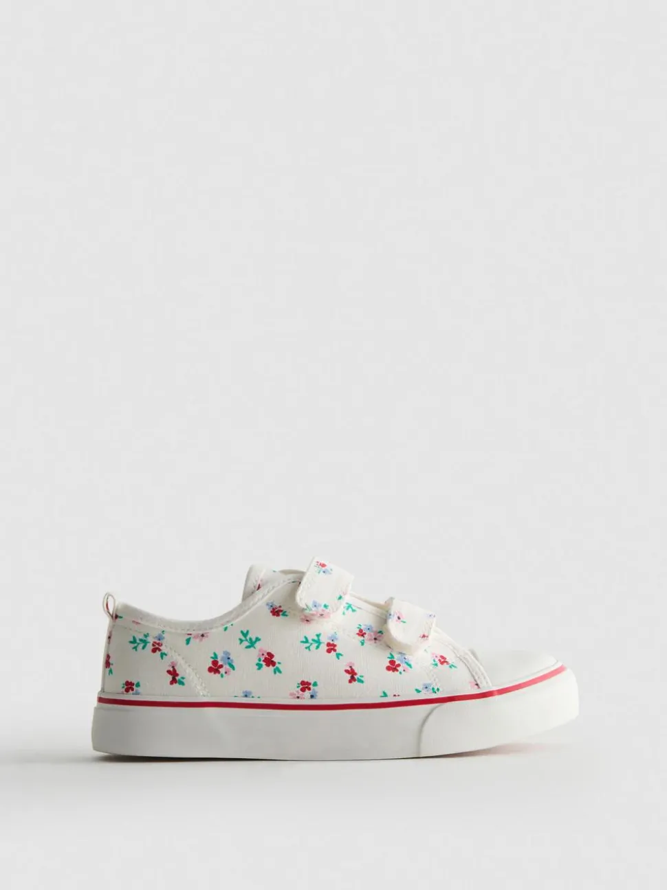 Low-Top-Sneaker aus Canvas mit Blumenmuster