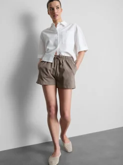 Lässige Shorts aus Baumwolle mit Kordelzug