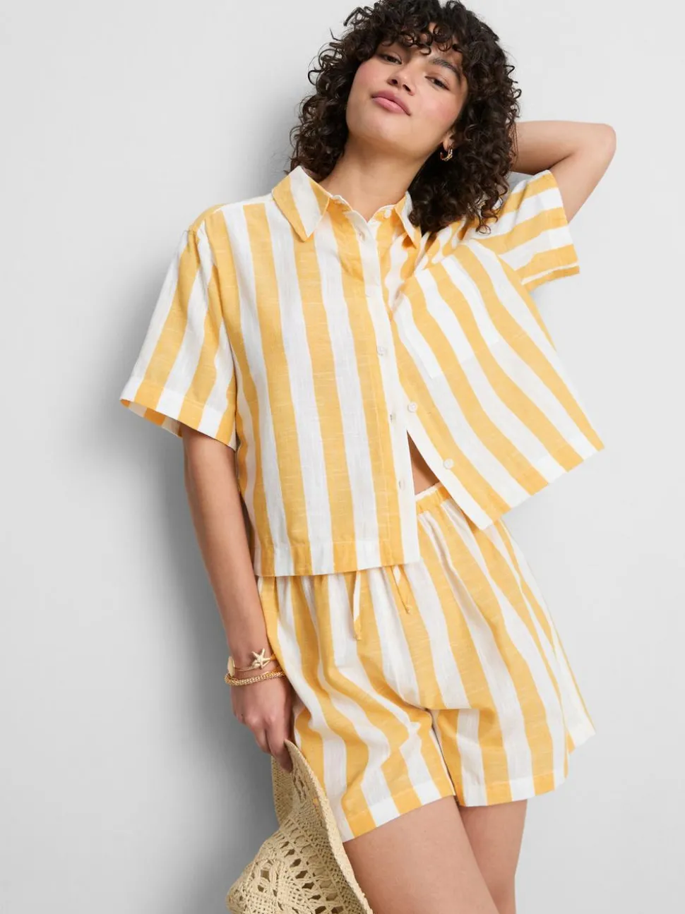 Lässiges Strand-Shirt mit Streifen