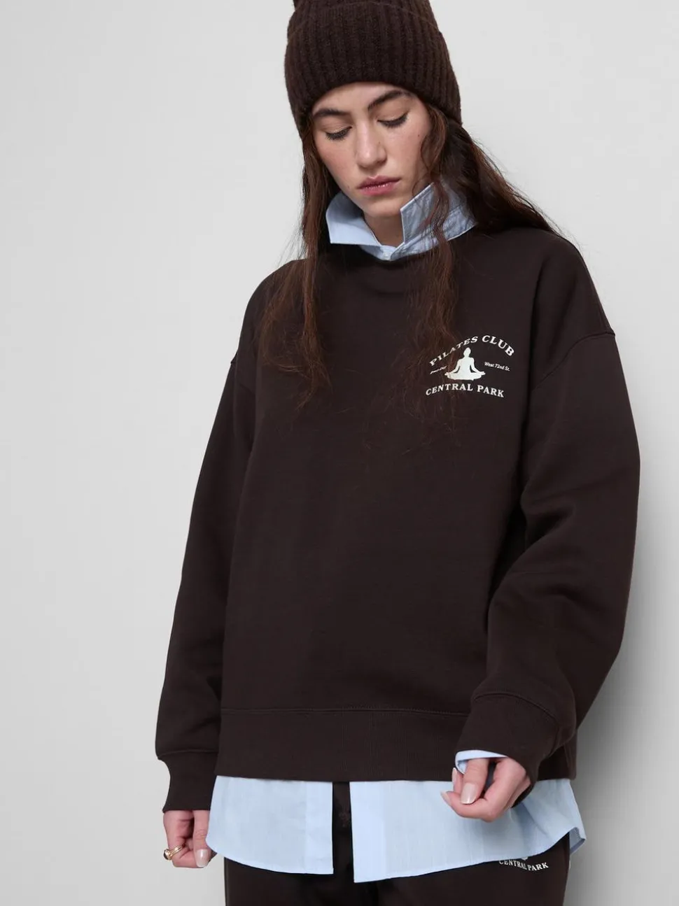Lässiges Sweatshirt aus Baumwollmischung mit Print