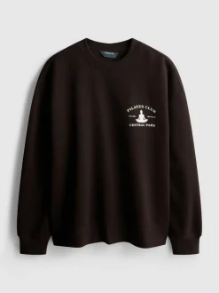 Lässiges Sweatshirt aus Baumwollmischung mit Print