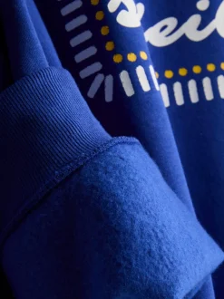 Lässiges Sweatshirt aus Baumwollmischung mit Print