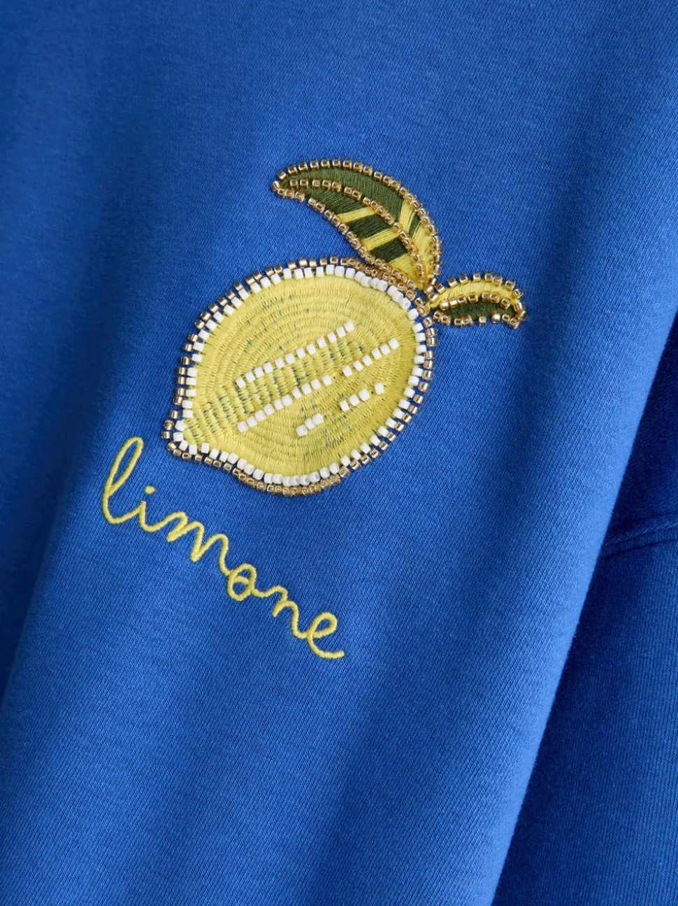 Lässiges Sweatshirt mit hohem Baumwollanteil und Zitronen-Print