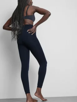 Marineblaue Samt-Leggings, 1er-Pack